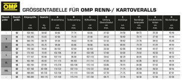 Preview: OMP Kartoverall KS-3X schwarz/grau Gr. 62